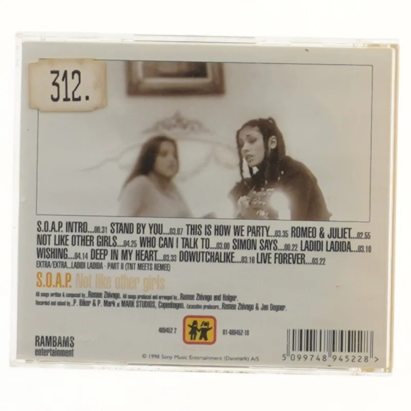 S.O.A.P. CD - Not Like Other Girls