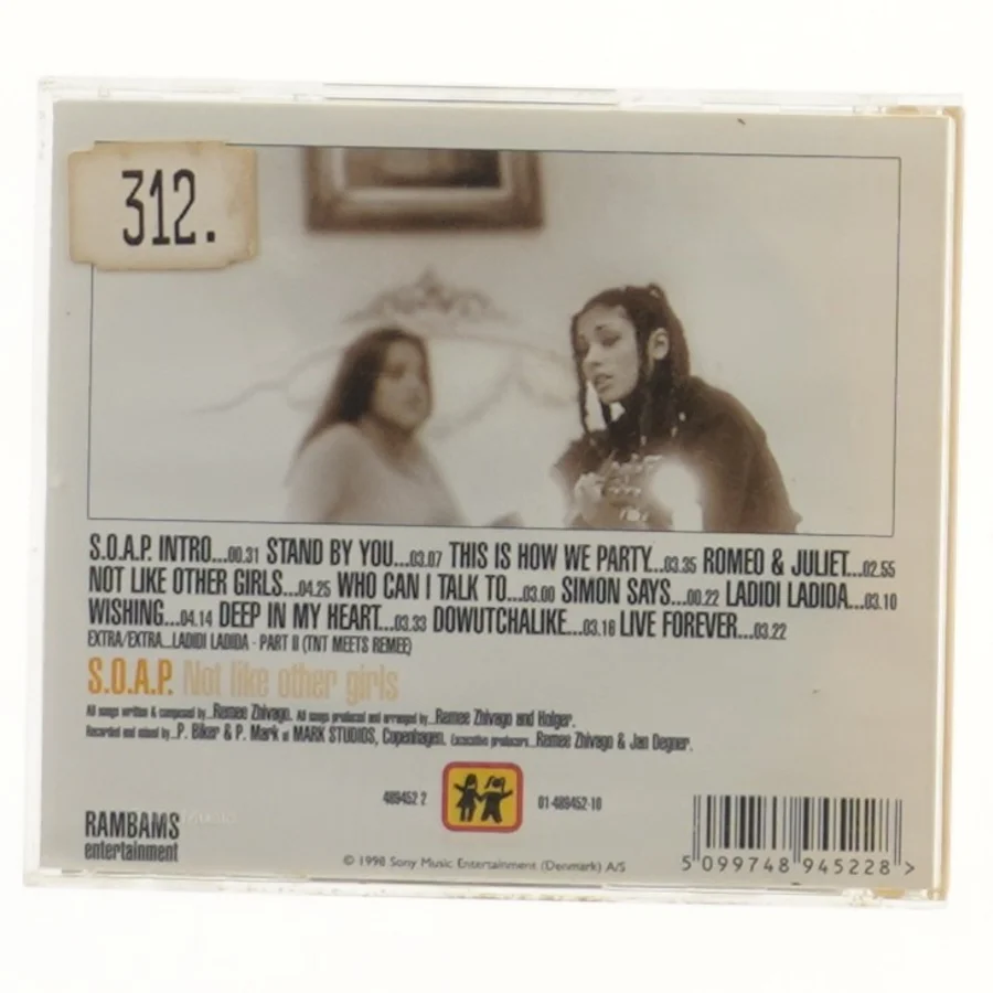 S.O.A.P. CD - Not Like Other Girls