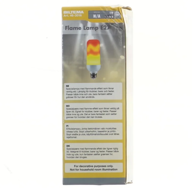 Flammeeffekt LED-pære E27 fra Biltema