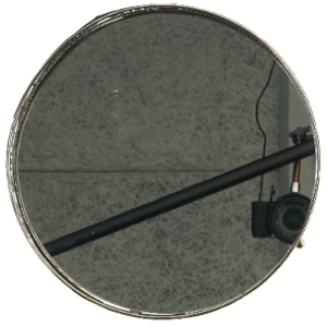 Rund dekorativt spejl (str. Ø 27 cm)