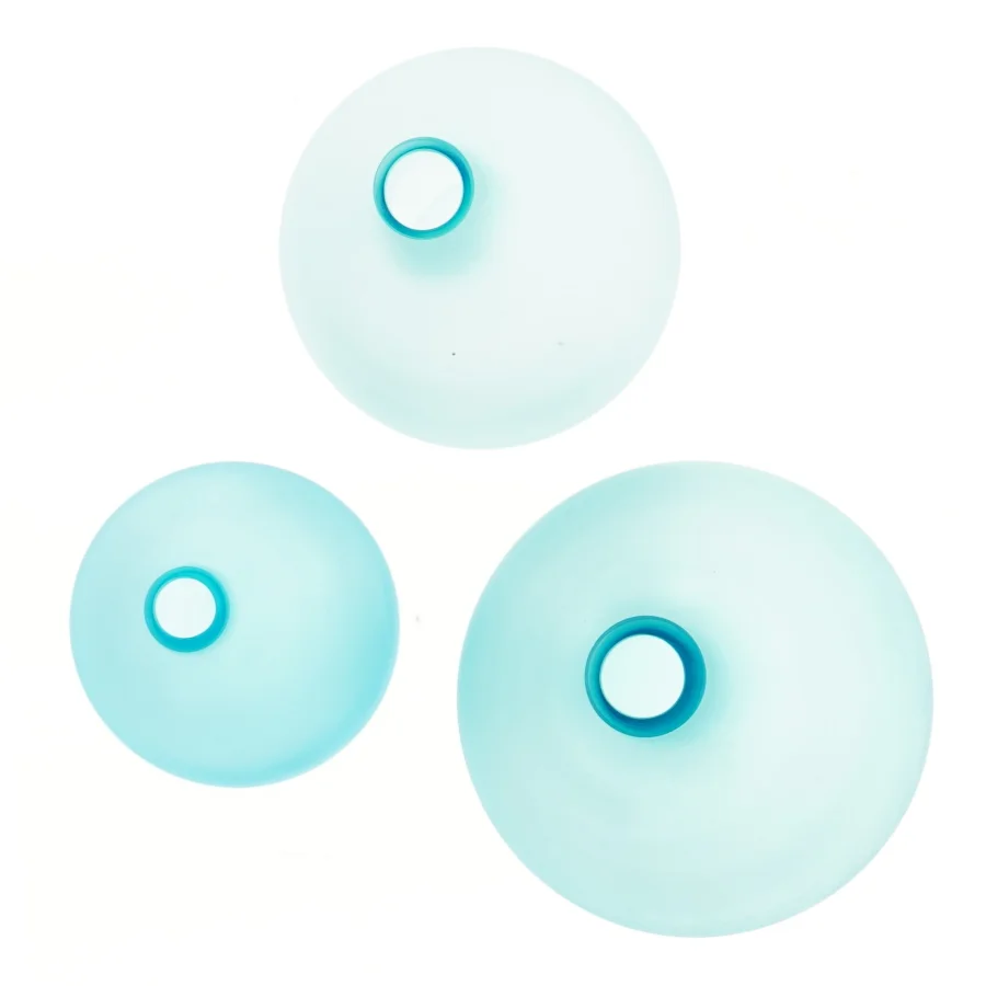 Sæt med blå glasvaser fra Lucie Kaas (str. 23, 18 og 13 cm)