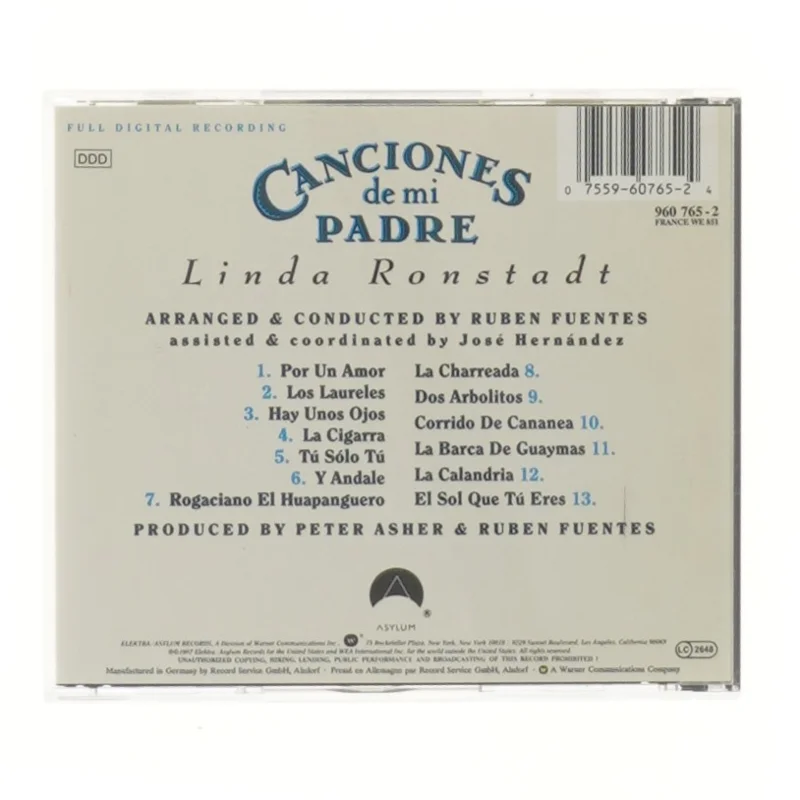 Canciones de mi Padre CD af Linda Ronstadt fra Asylum