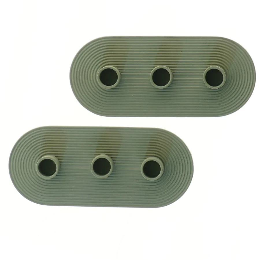 Oval grøn lysestager fra House Of Sander (str. 2 stk 24 cm)