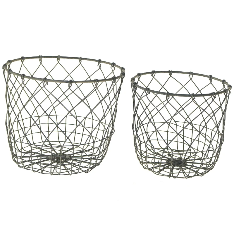 Trådkurve sæt af 2 (str. Ø 19 og 16 cm)