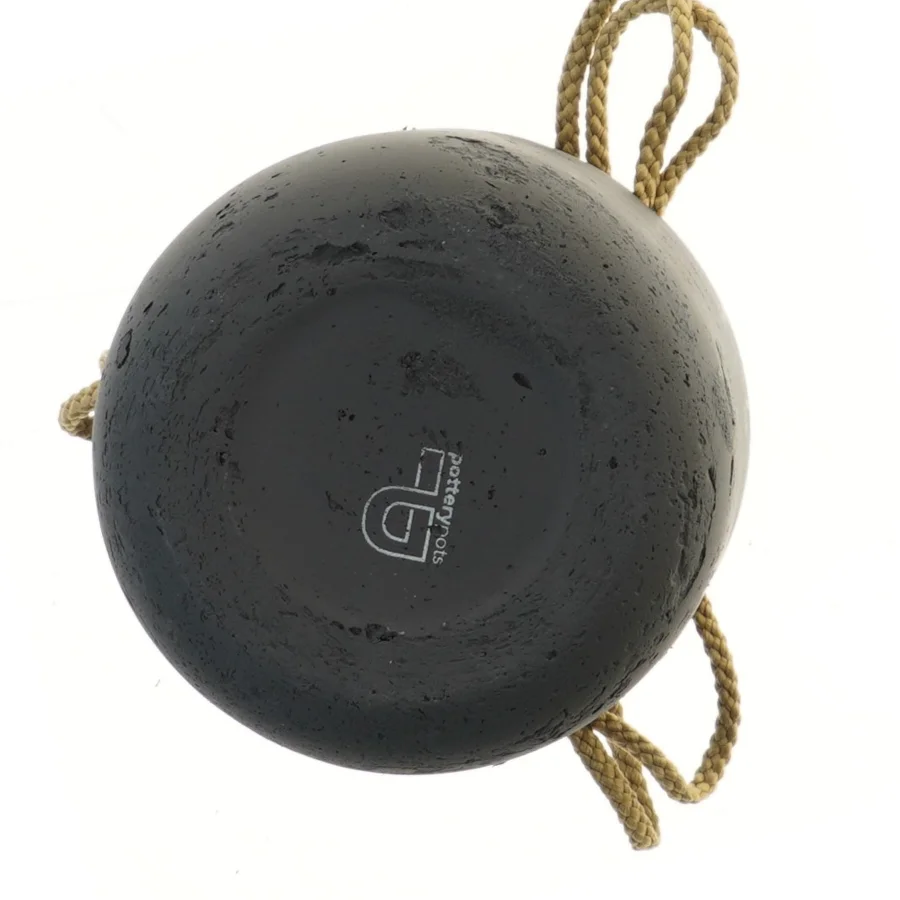 Rund potte med snor fra Potterypots (str. Ø 15 cm)