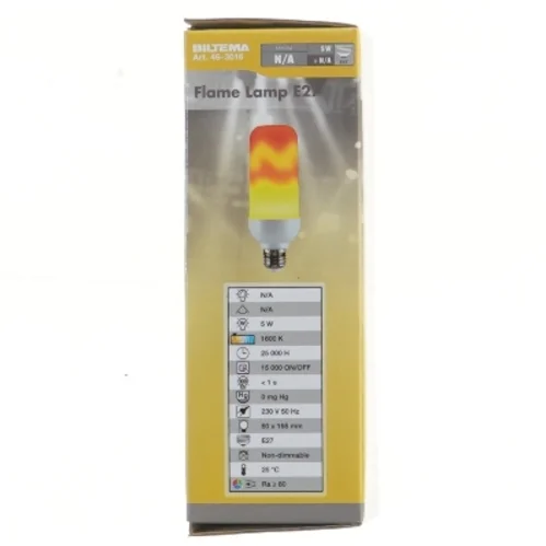 Flamme LED-pære E27 fra Biltema