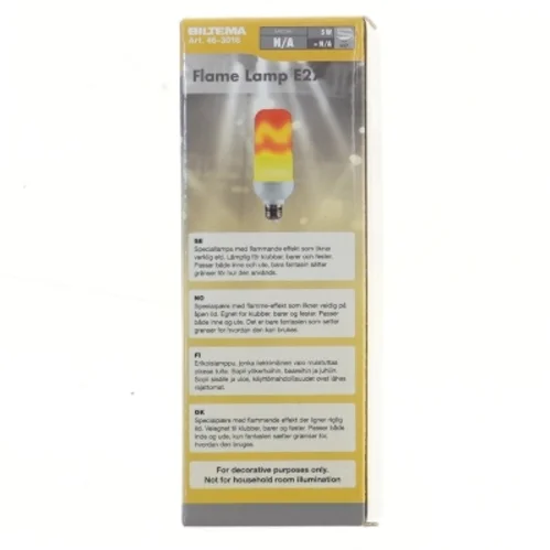 Flamme LED-pære E27 fra Biltema