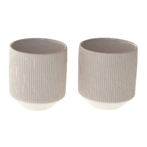 Keramik lysestager fra House Of Sander (str. 2 stk Ø 9 cm)