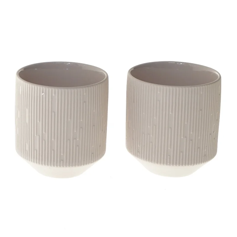 Keramik lysestager fra House Of Sander (str. 2 stk Ø 9 cm)