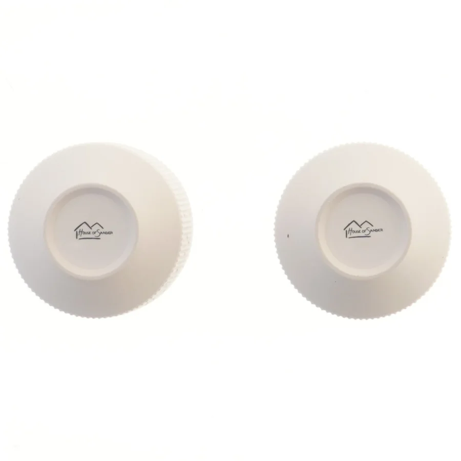 Keramik lysestager fra House Of Sander (str. 2 stk Ø 9 cm)