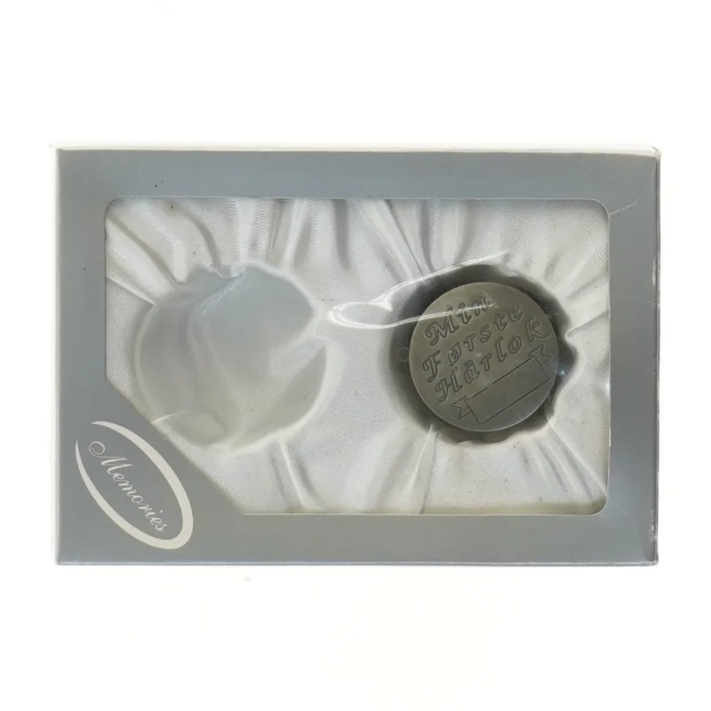 Børne dåbsæske til hårlok (str. Ø 4 cm)