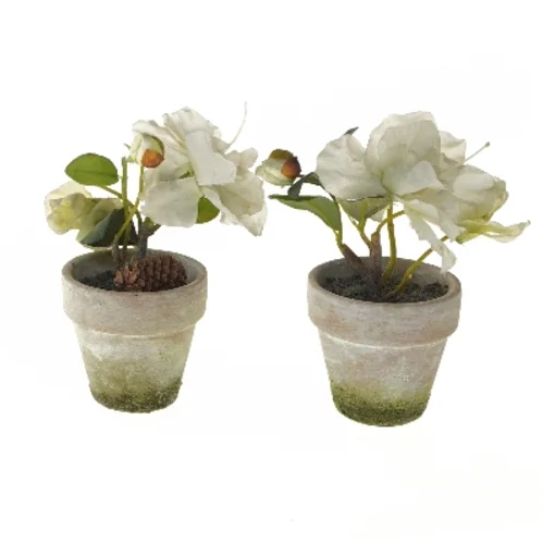 Dekorative blomster i potte (str. 17 cm)