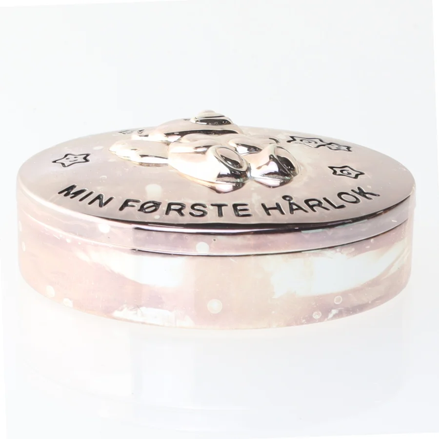 Æske til den første hårlok (str. 5,5 cm)