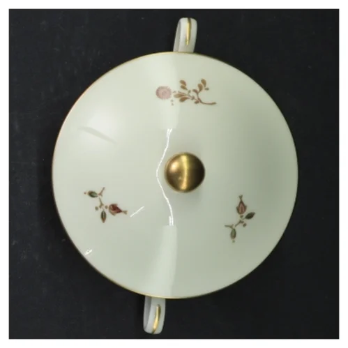 Porcelæn suppeterrin med låg og blomstermotiv fra B&G