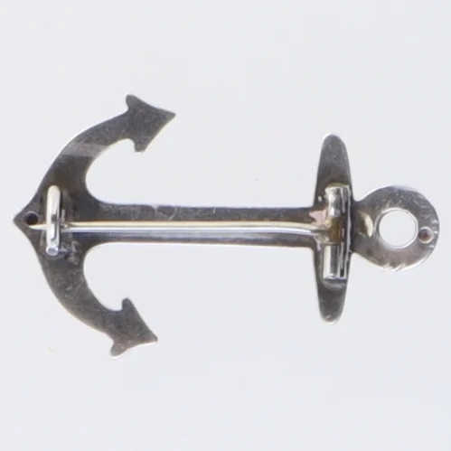 Sølvbroche i form af anker