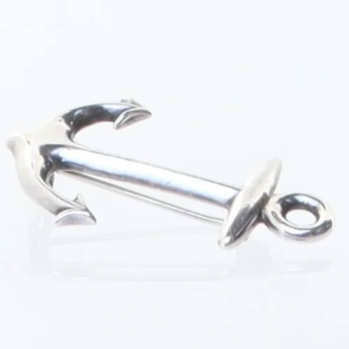 Sølvbroche i form af anker