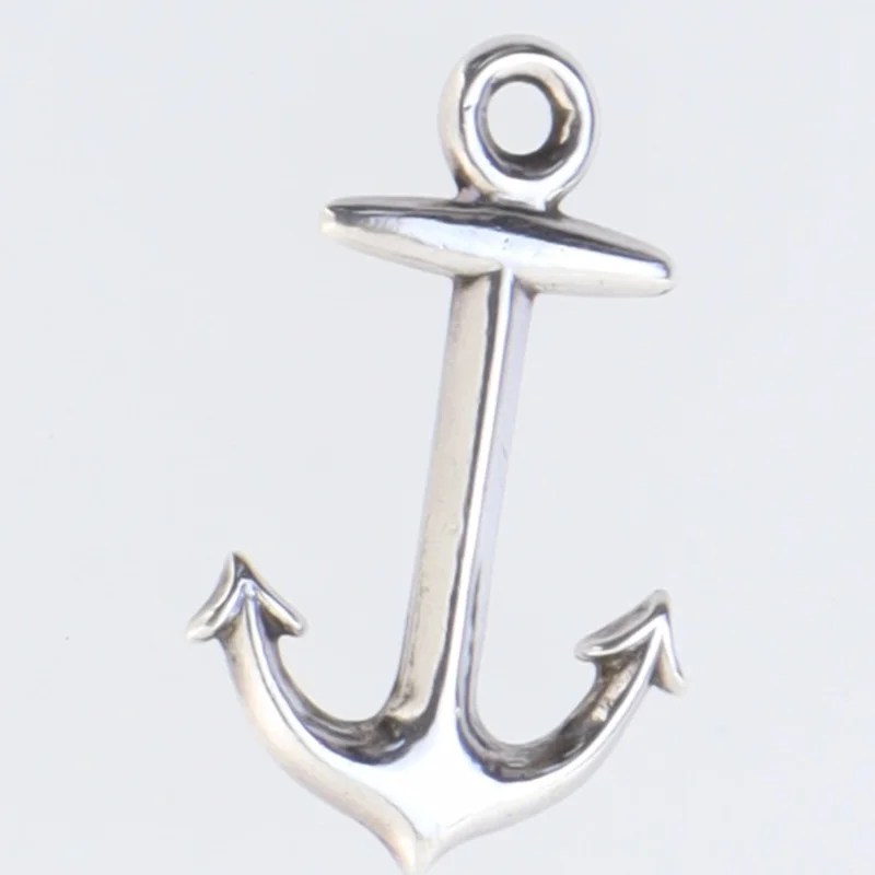 Sølvbroche i form af anker