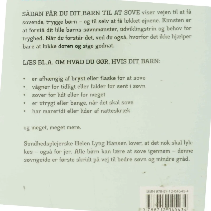 Sådan får du dit barn til at sove af Helen Lyng Hansen (Bog)