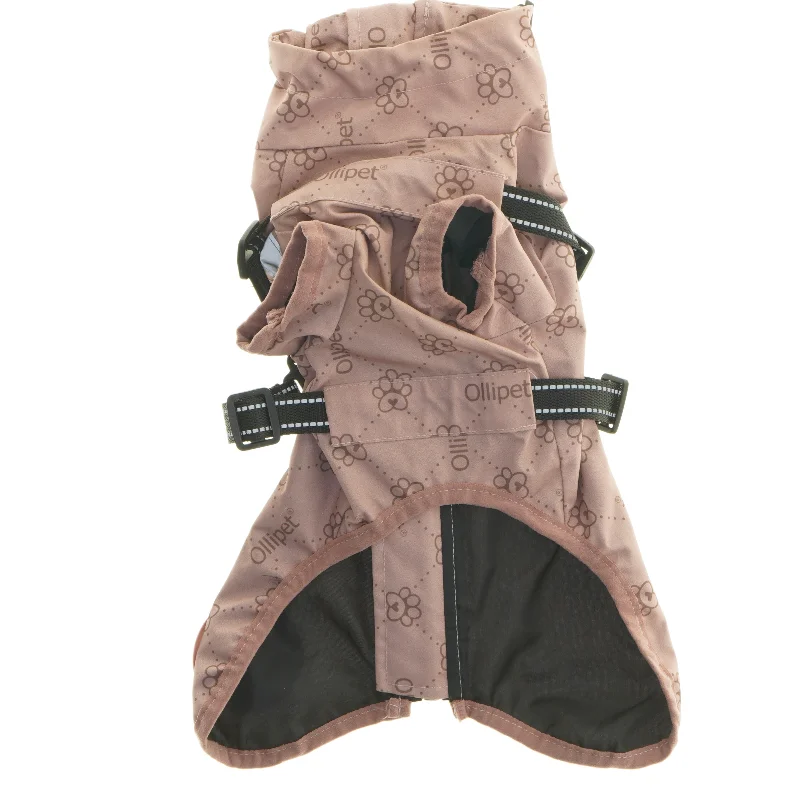 Pink hundejakke med sele fra Ollipet (str. 39x17 cm)