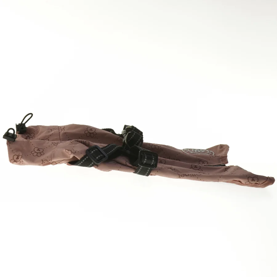 Pink hundejakke med sele fra Ollipet (str. 39x17 cm)
