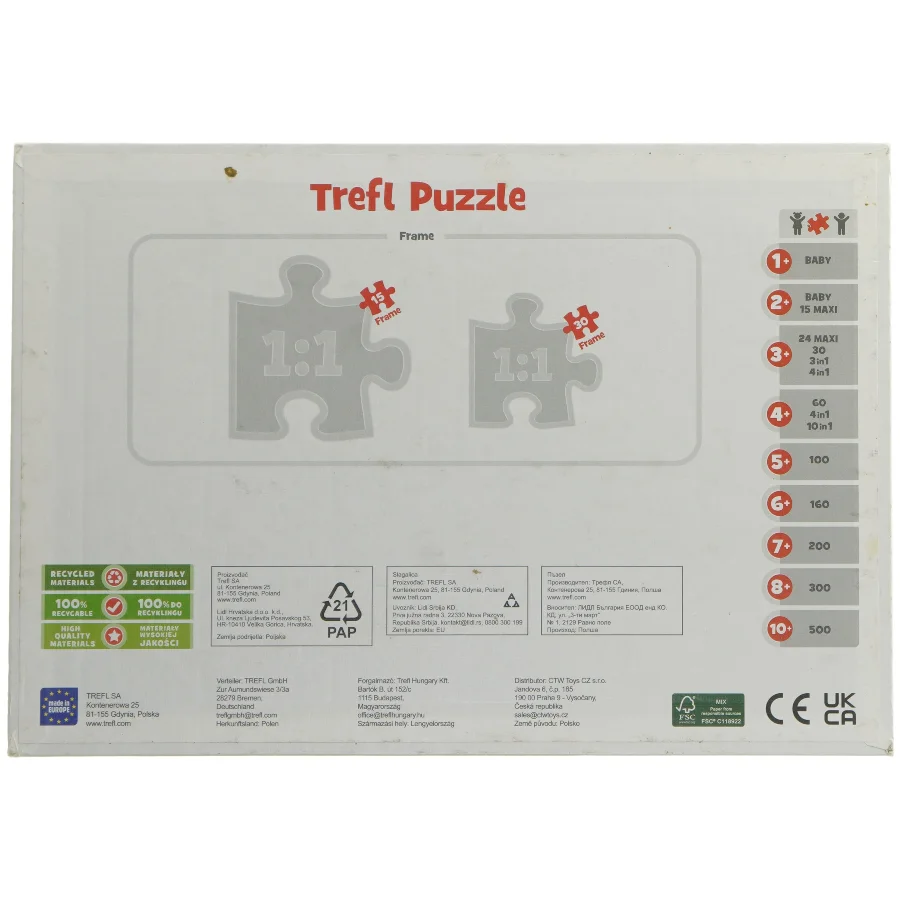 Frozen puslespil med 30 brikker fra Disney (str. 30 brikker cm)