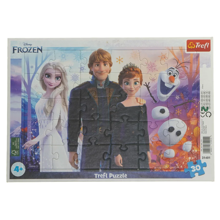 Frozen puslespil med 30 brikker fra Disney (str. 30 brikker cm)