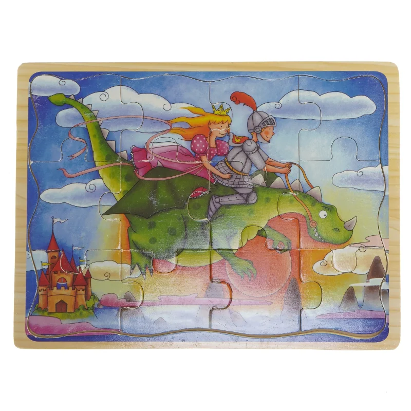Børnepuslespil med riddermotiv (str. 12 brikker cm)