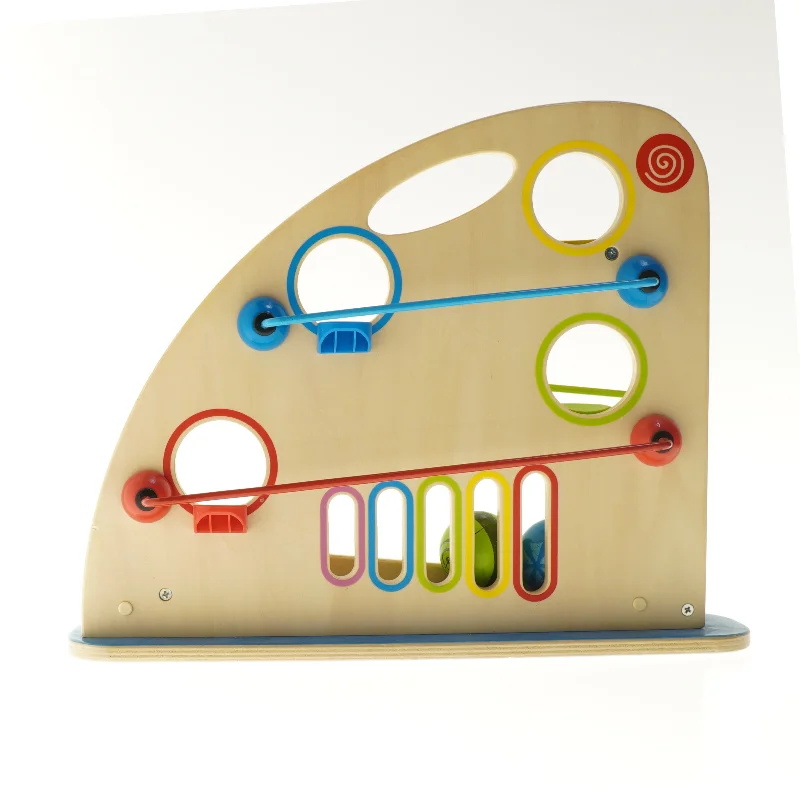 Trælegeplade med kuglebaner fra Hape (str. 40x33 cm)