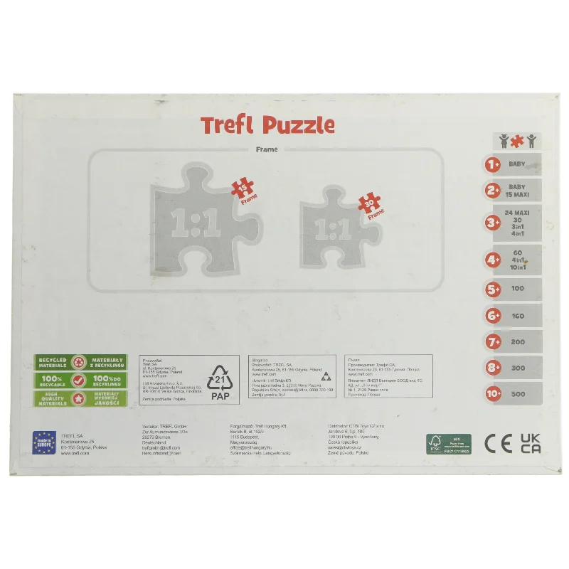 Winnie the Pooh puslespil fra Disney (str. 15 brikker cm)