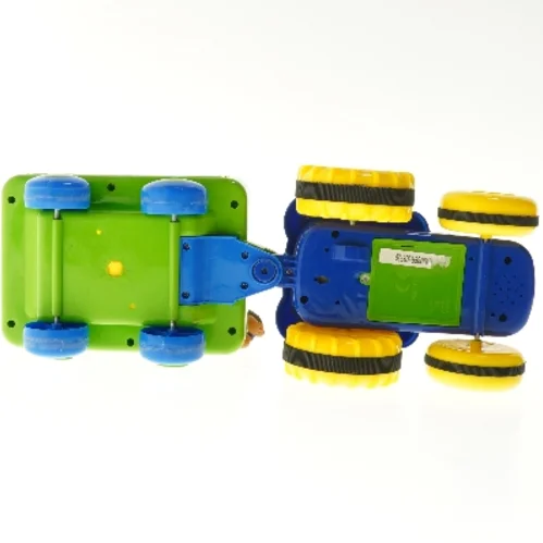 Legetøjstraktor med vogn og figurer (str. 40 cm)