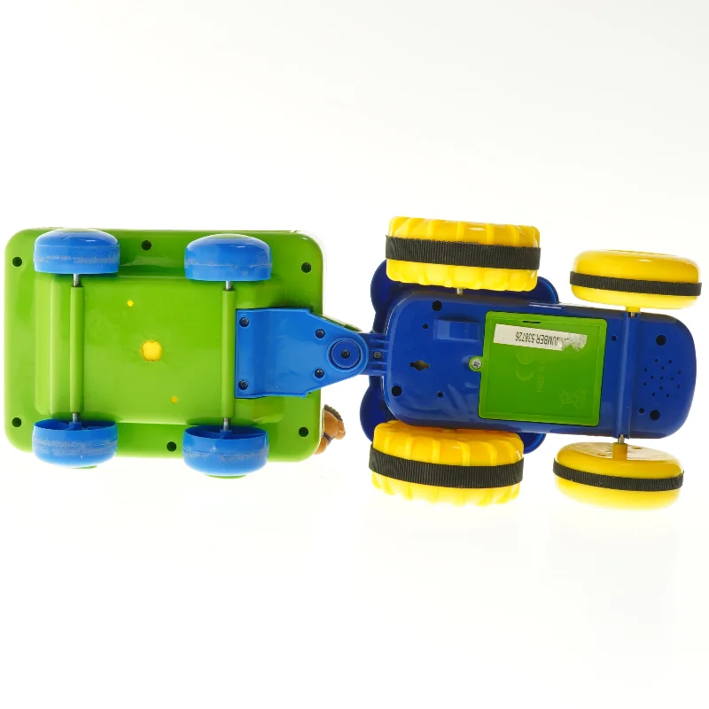 Legetøjstraktor med vogn og figurer (str. 40 cm)