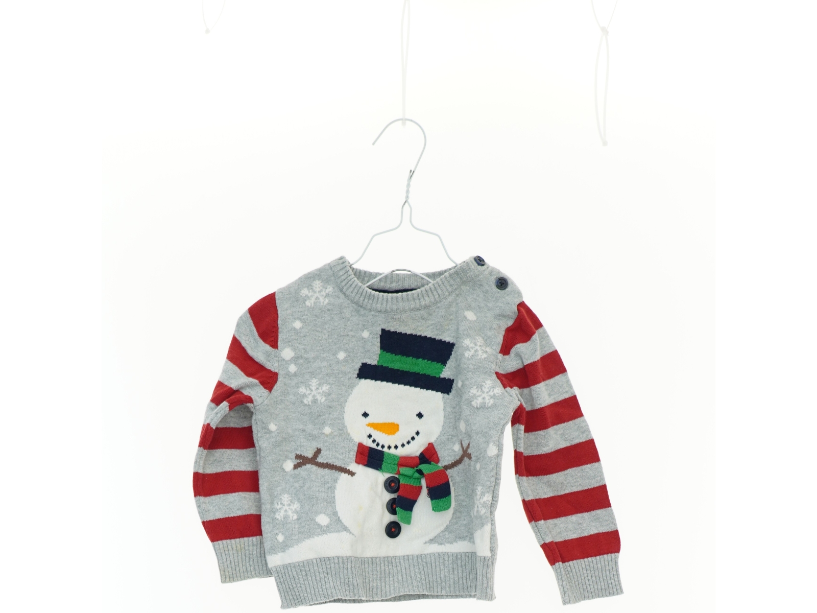 Sweatshirt med snemand (str. 74 cm)