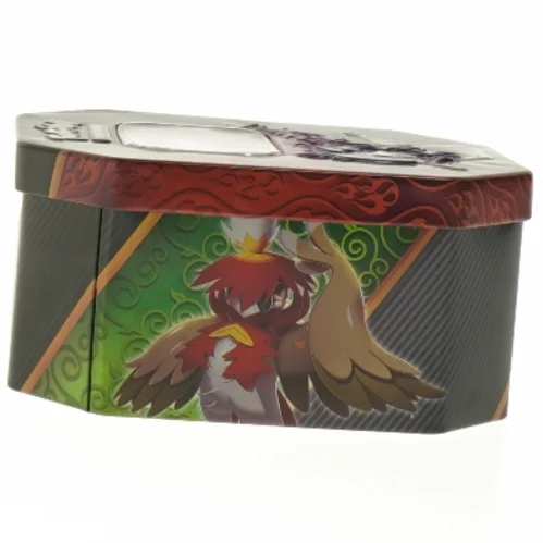 Pokémon tin box with trading cards fra Pokemon (str. 15x11x7,5 cm)