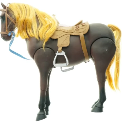 Stor legetøjshest med sadel (str. 45 cm)