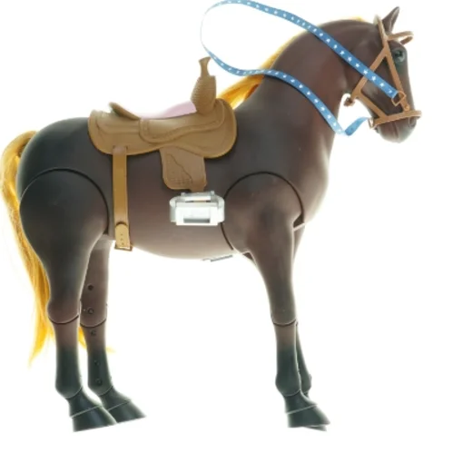 Stor legetøjshest med sadel (str. 45 cm)