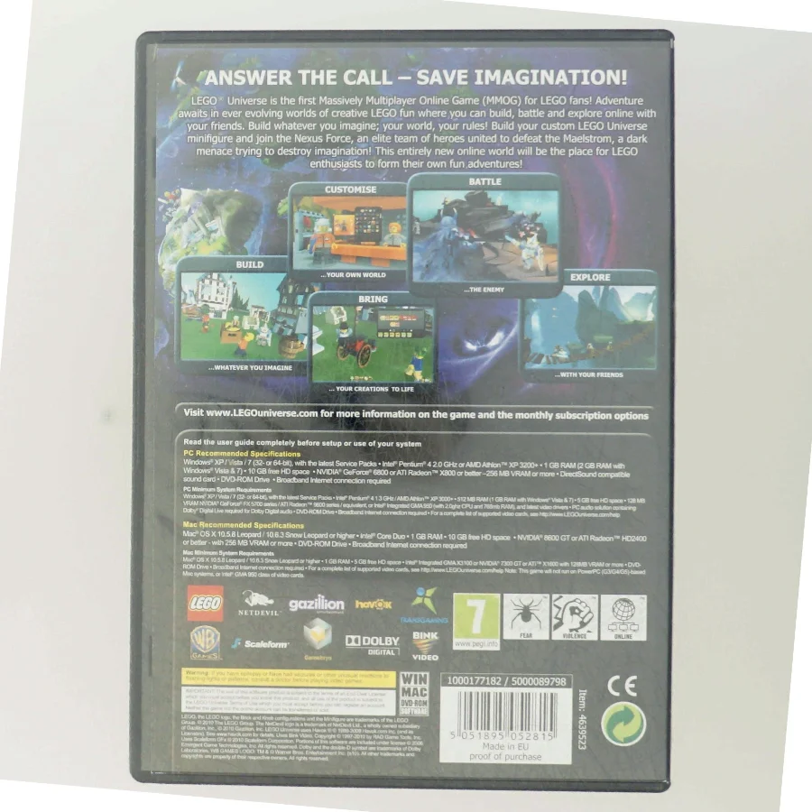 LEGO Universe PC spil fra LEGO, Warner Bros