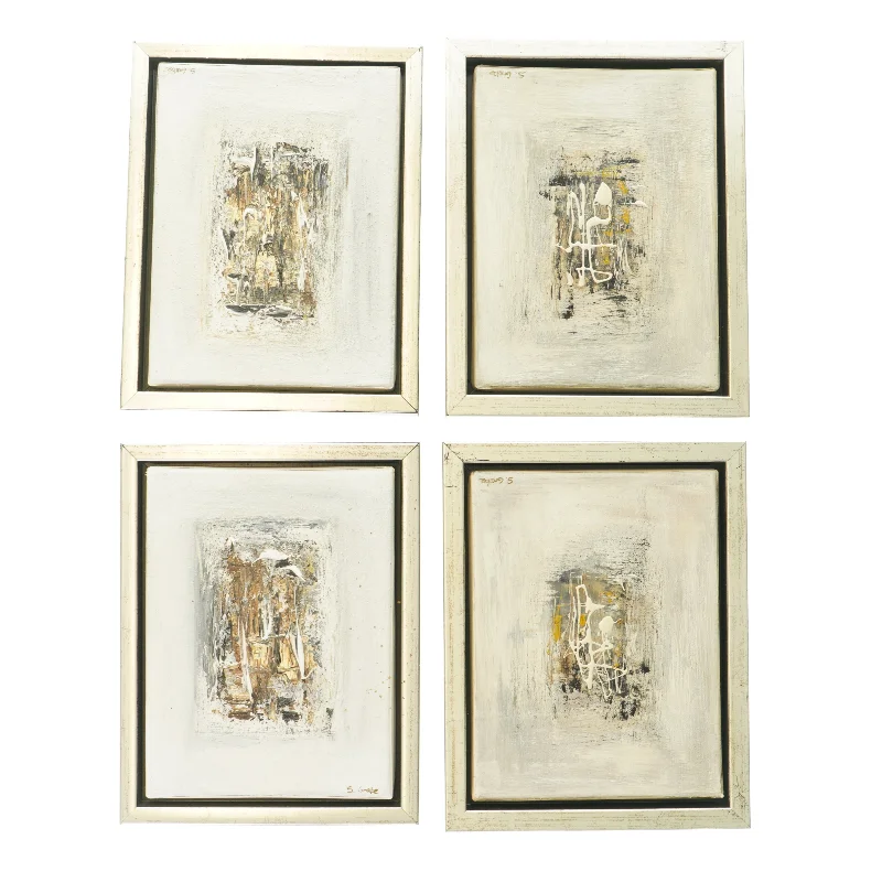 Billeder med sølvramme (4 styks)