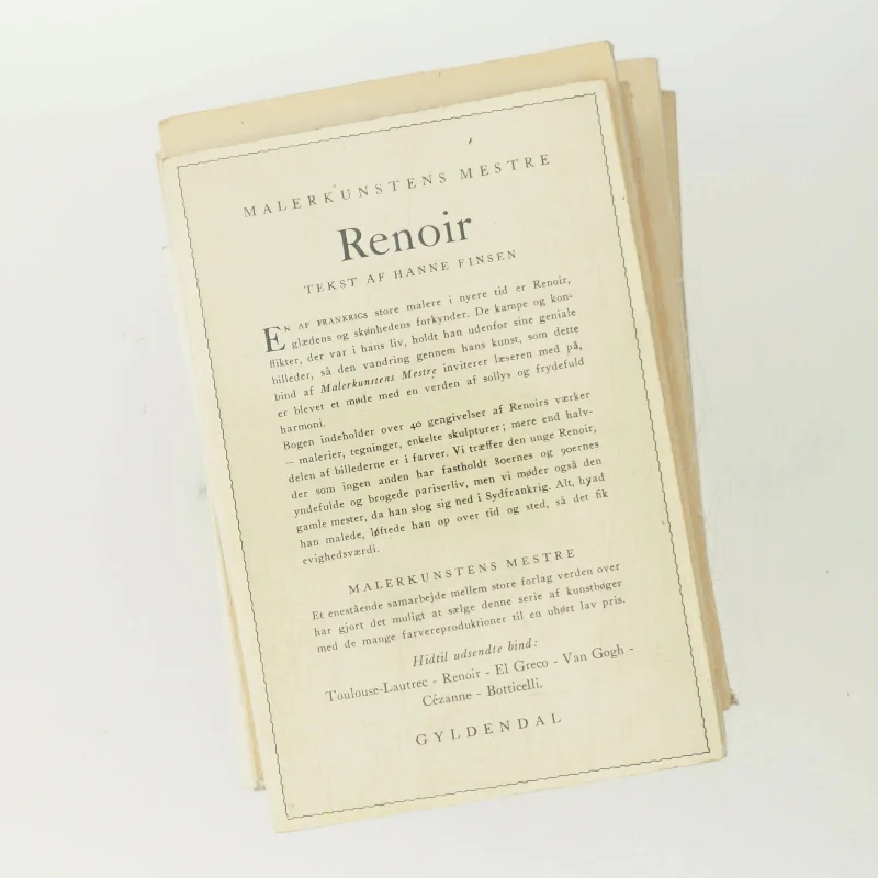Malerkunstens mestre: Renoir af Hanne Finsen (Bog)
