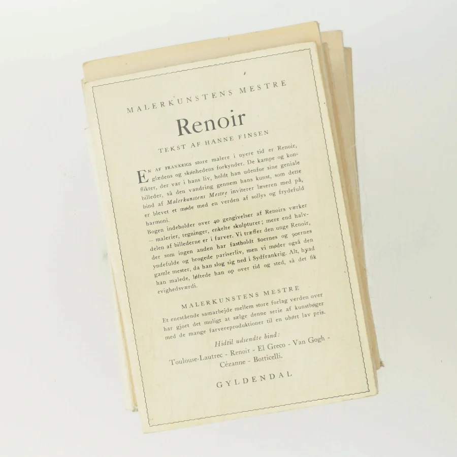 Malerkunstens mestre: Renoir af Hanne Finsen (Bog)