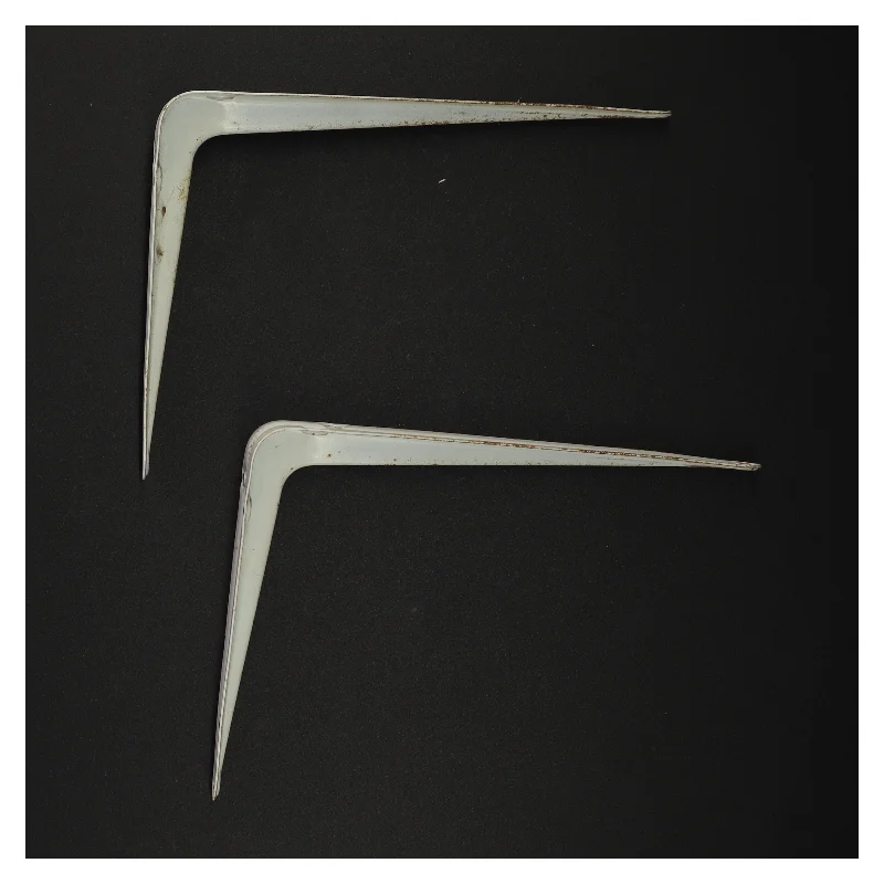 Hvide metalhyldeknægte (str. 15 x 19 cm)