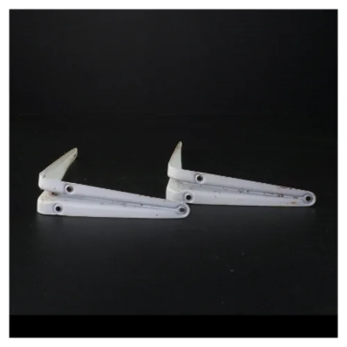 Hvide metalhyldeknægte (str. 15 x 19 cm)