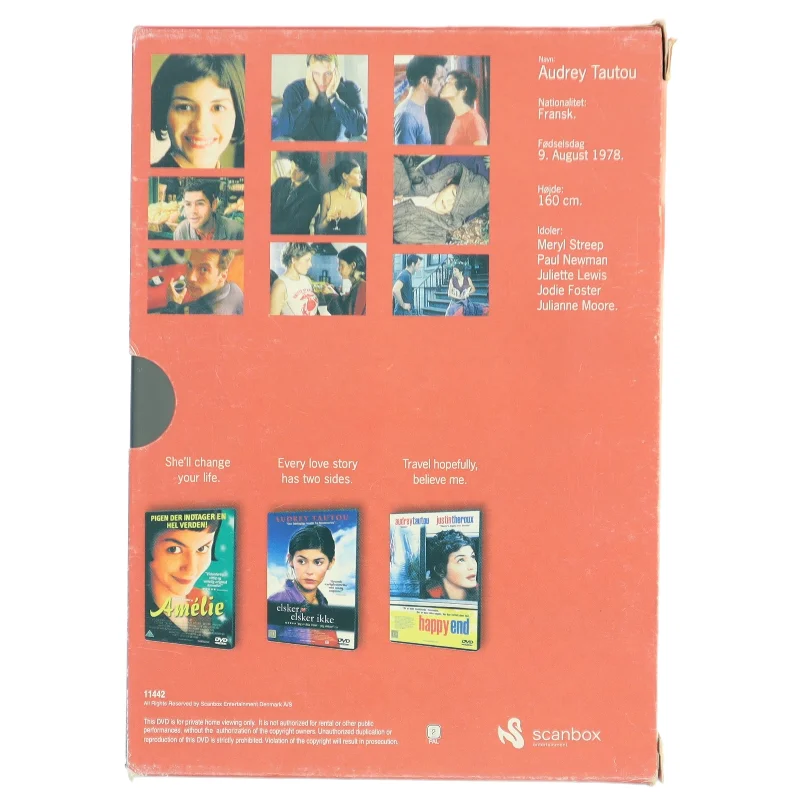 DVD-samling med Audrey Tautou film fra Scanbox