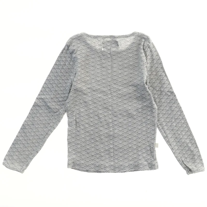 Langærmet bluse med mønster (str. 98)