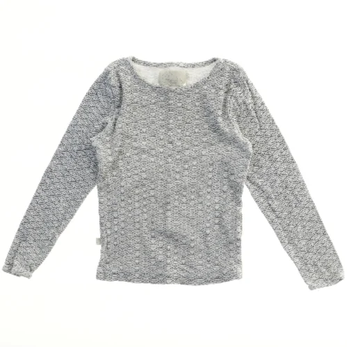 Langærmet bluse med mønster (str. 98)