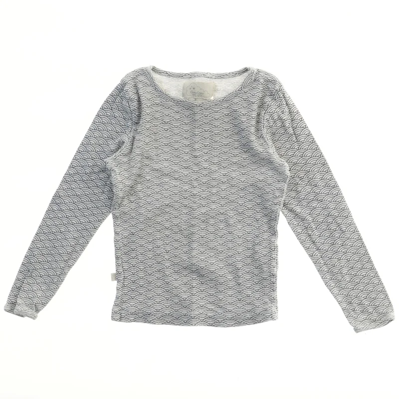 Langærmet bluse med mønster (str. 98)