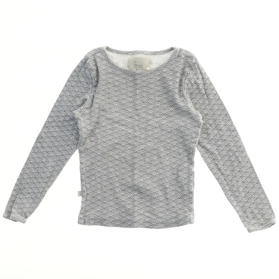 Langærmet bluse med mønster (str. 98)