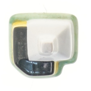 Keramisk røgeri fra Bornholm fra Johgus (str. 6,5x6,5 cm)