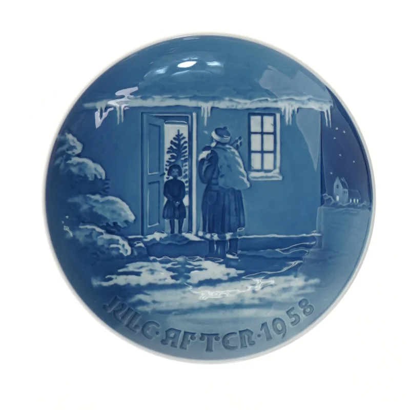 Juleplatte fra 1958 af Bing & Grøndahl fra Bing & Grøndahl (str. Ø 18 cm)