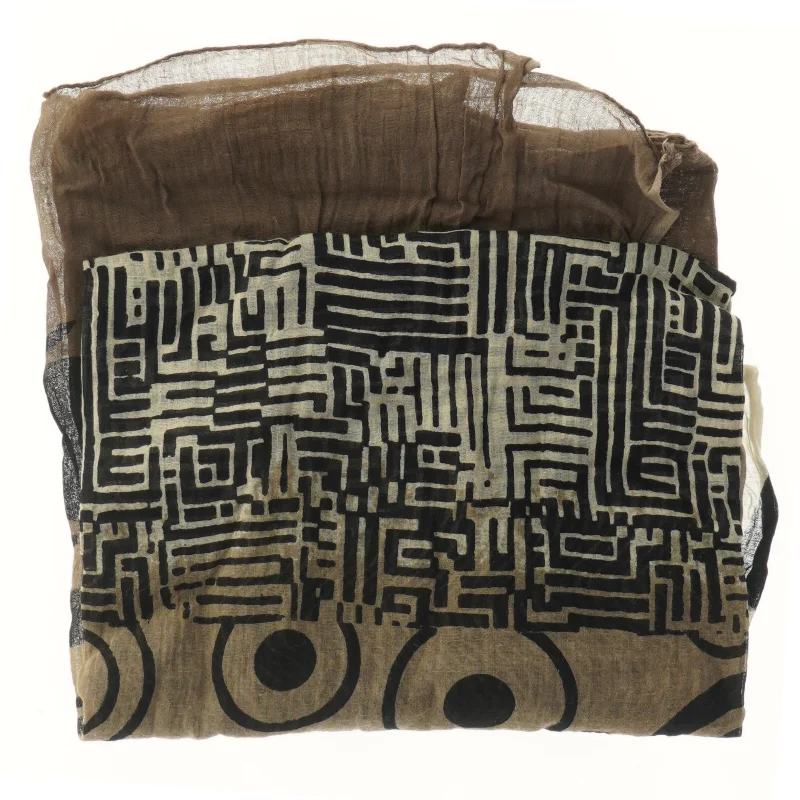 Tørklæde med mønster (str. 174x96 cm)