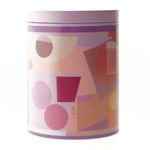 Retro irma kunstdåse Opbevaringsdåse med farverigt design fra Irma (str. Ø 11,5 cm længde 15 cm)